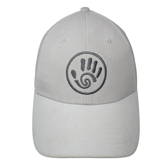 Hand Symbol Fitted Hat White Medium Embroidered Under Armour 6 Panel - Picture 1 of 9
